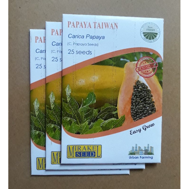 Benih Pepaya papaya thailand Bangkok Taiwan 25 Biji original
