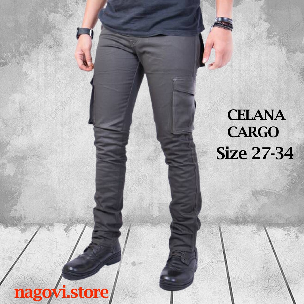 COD Celana Cargo Pria Panjang Denim Distro CelanaPria Import Slim Fit Pensil CelanaPria Termurah Ori