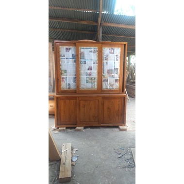 Lemari jati 2 pintu murah / lemari kayu jati / bisa COD