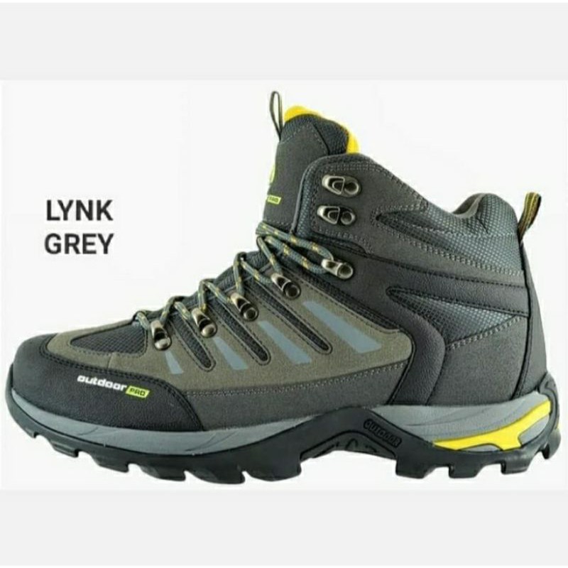 Sepatu Gunung Outdoor Pro Lynk Grey Sepatu Hiking Treking Adventure