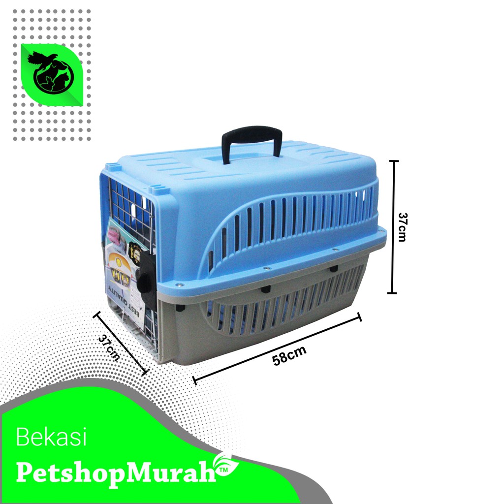 PET CARGO Kennel Box M kandang hewan murah kucing cat cage 58x37x37 cm