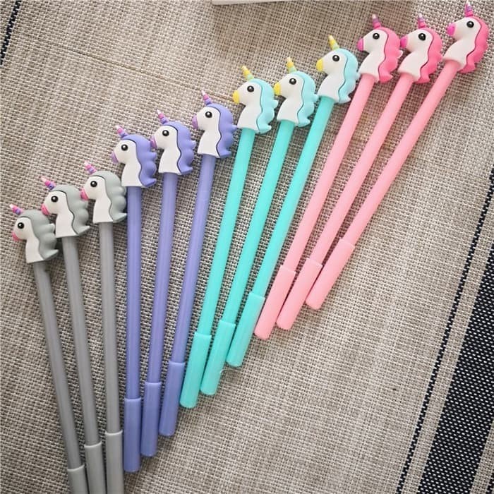 

BALLPOIN PENA BOLPEN KEPALA UNICORN LUCU / PULLPEN KARAKTER BPKL-02 - DARK PINK