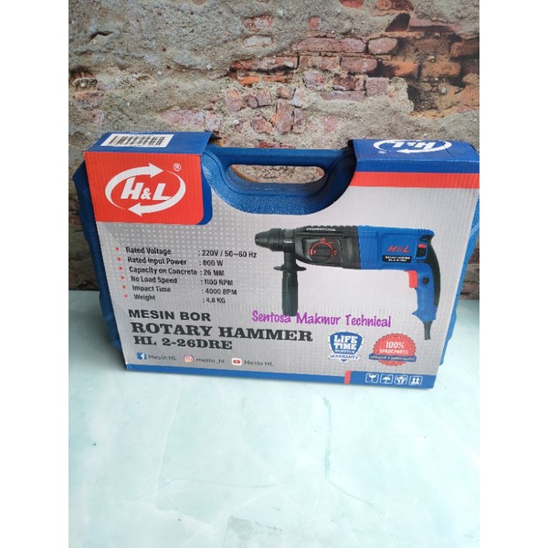 H&amp;L HL 2-26 DRE Bor Rotary Hammer Demolition Bobok Beton 26mm