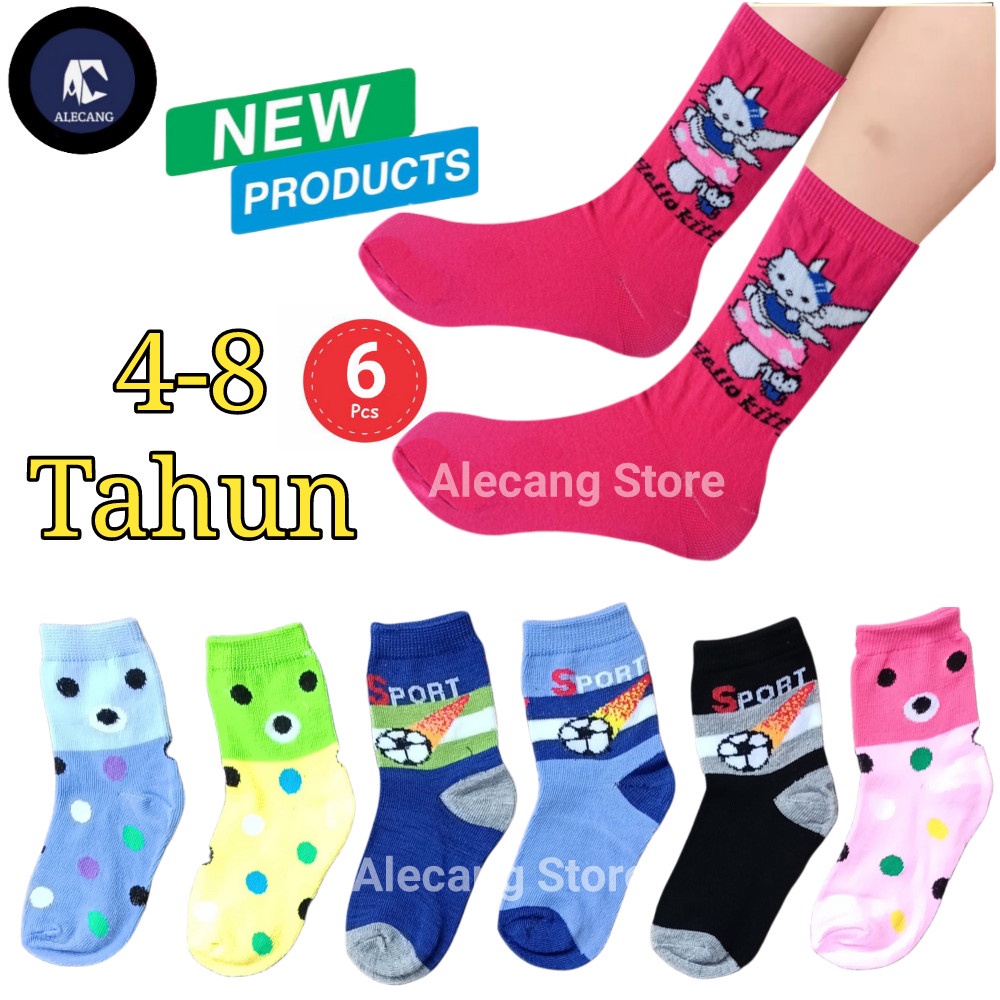Kaos kaki 6 in 1 isi 6 pasang murah berkualitas perlengkapan anak