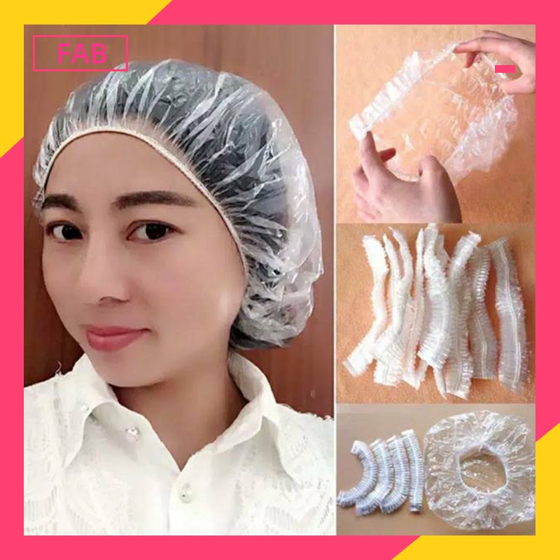 Shower Cap Sekali Pakai Penutup Kepala Mandi Multifungsi /PENUTUP RAMBUT KEPALA MANDI 1 PCS