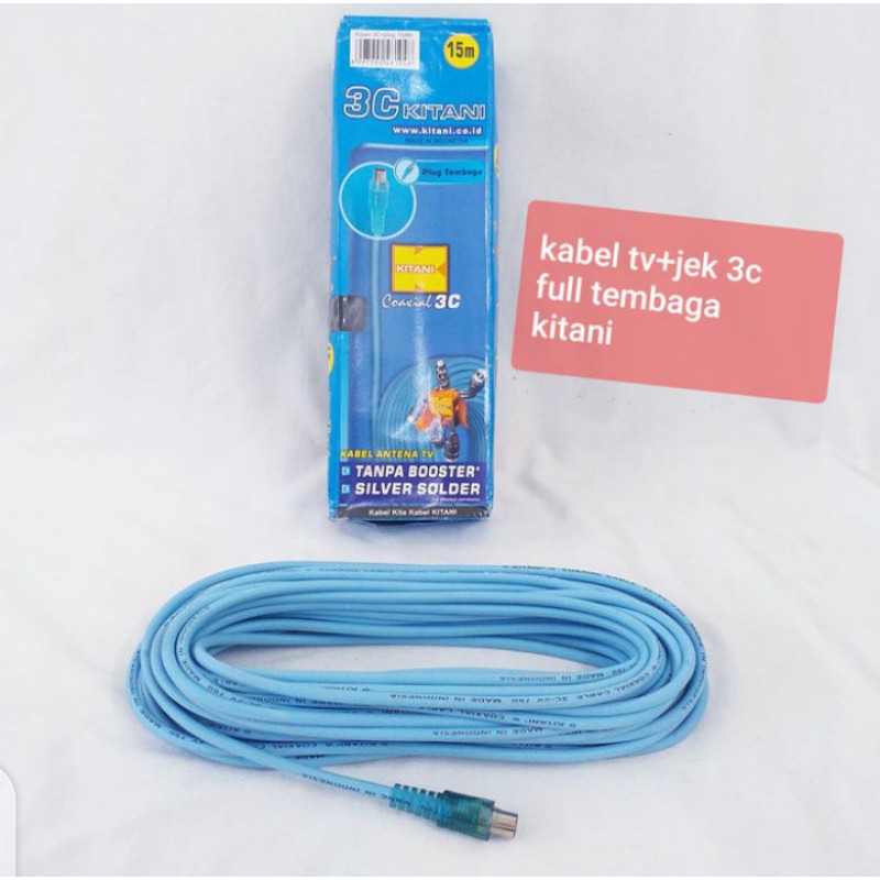 Kabel Antena Tv Kitani Coaxial 3C Panjang 15 Meter Kabel Tv Ke Antena Kabel Antena Kabel antena tanpa booster kabel antena berkualitas kabel antena murah kabel antena kabel parabola antena hd antena digital kabel antena terbaik kabel