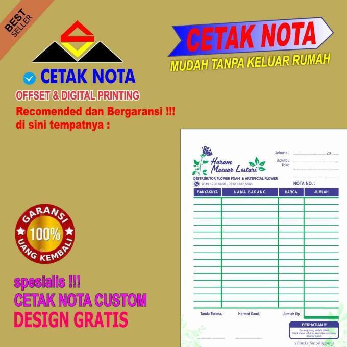 

Office & Stationery | Buku Tulis | Cetak Nota 2 Ply Full Warna (Digital Print 1/4F) | Best Seller
