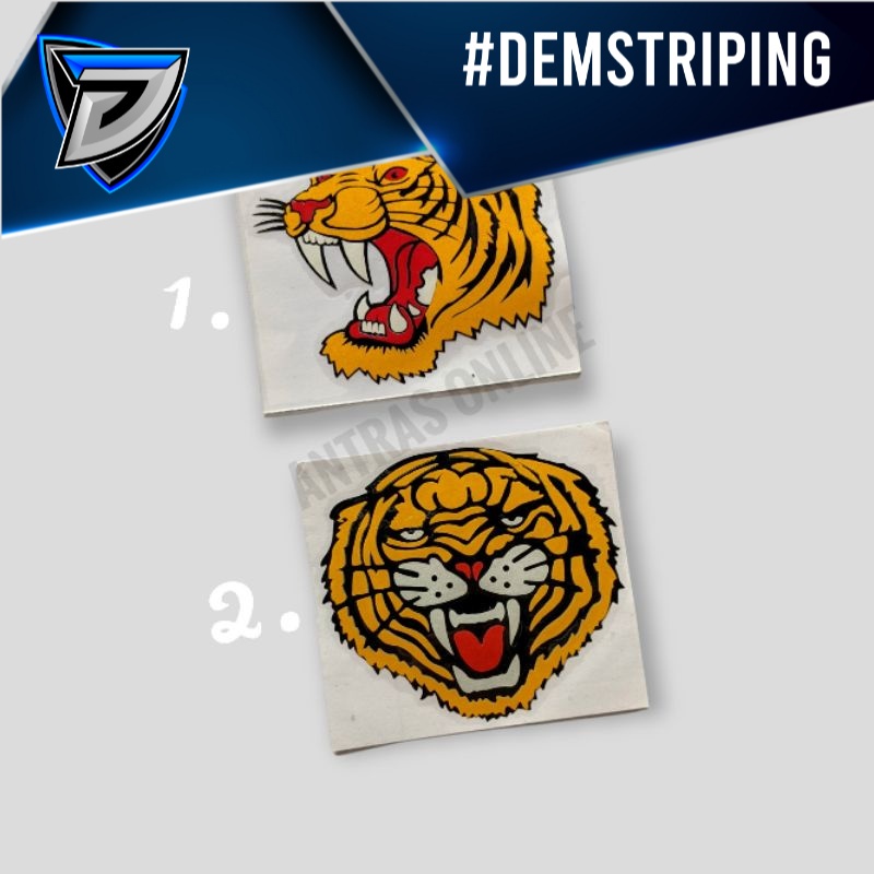 cutting sticker kepala macan harimau - stiker cuting motor