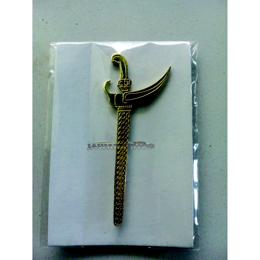Pin Bros Kuningan Model Keris