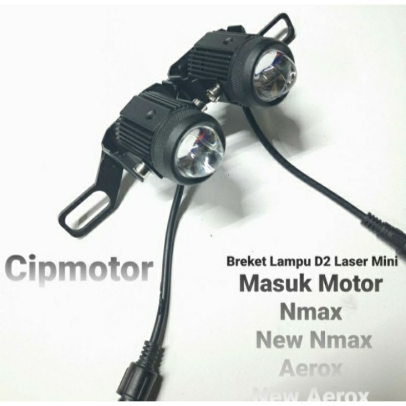 Breket bracket lampu sorot foglamp D2 laser mini Nmax 2015 - 2021 Aerox connected vva