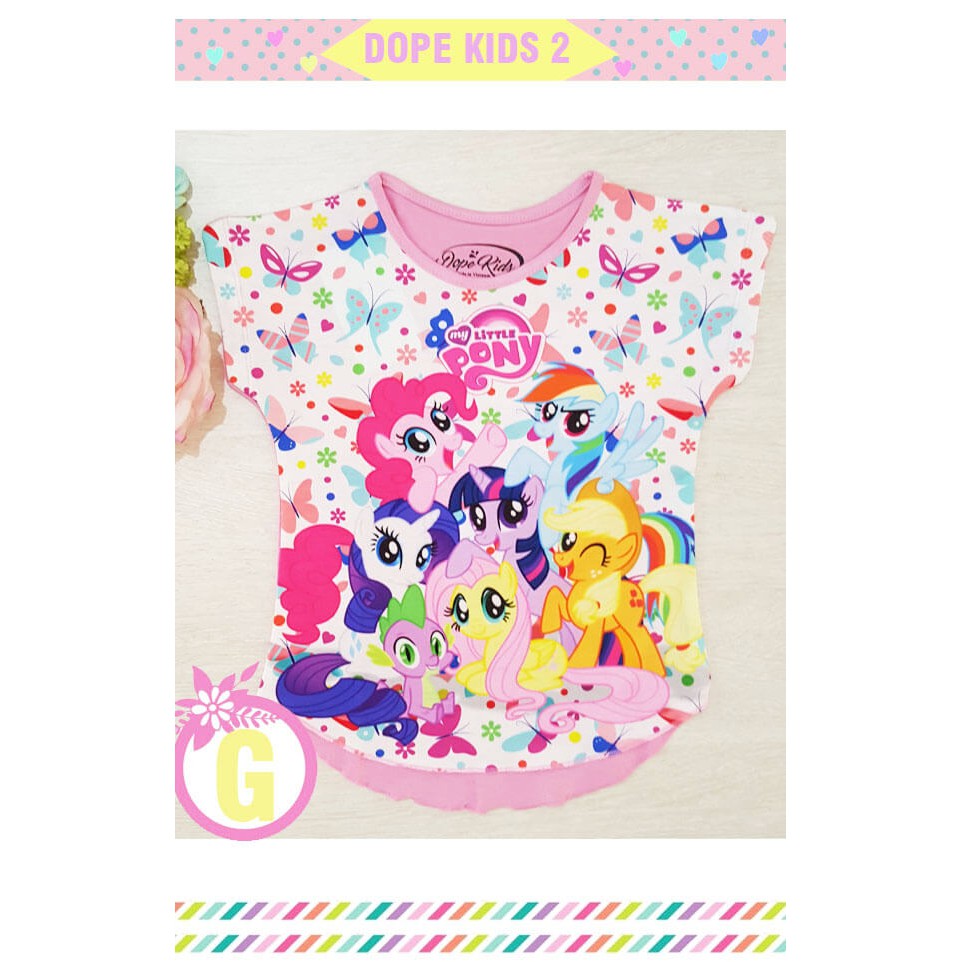 Baju Anak Dope Kids Dp 2-G My Little Pony Doll Pink Tee