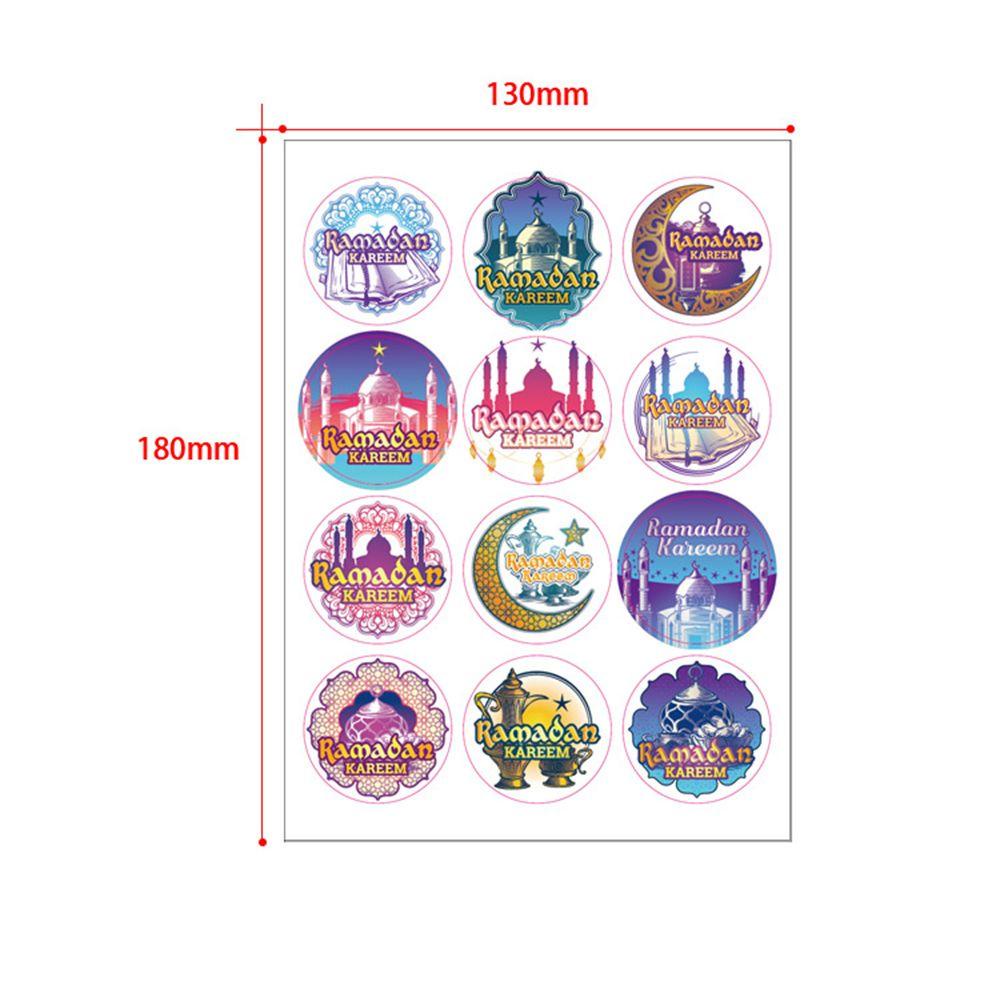 Nanas 120Pcs Sticker Lebaran Eid Mubarak Label Muslim Ramadhan