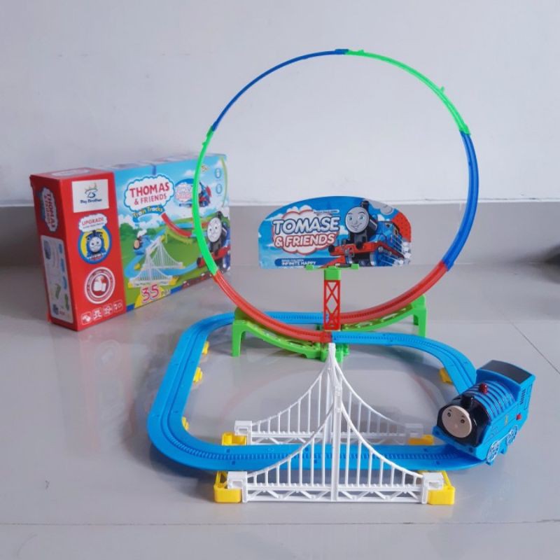 Mainan Kereta Thomas Roller Coaster Batre - Track Train Anak Edukatif