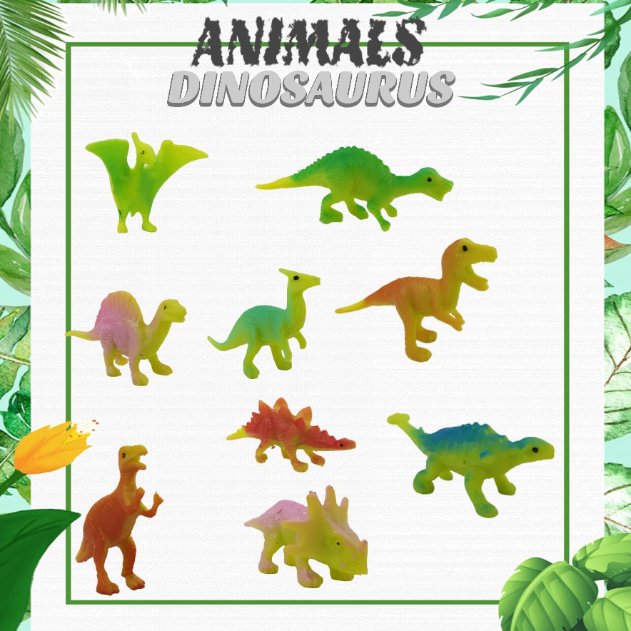 Mainan Animal Dinosaurs/ Mainan Hewan Mini 9PCS Sachet 1203B