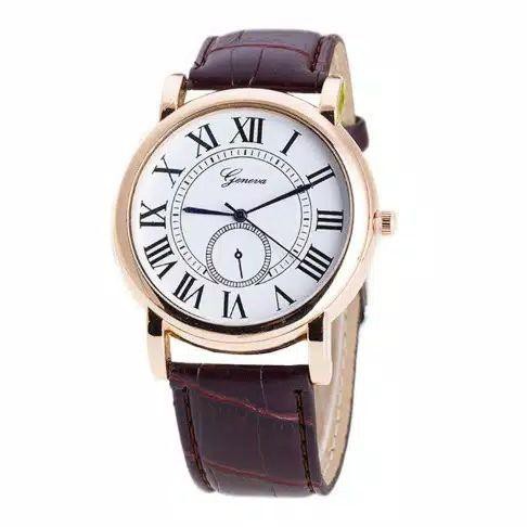 ✅ COD KUMA J-191 Jam Tangan Pria Wanita Geneva Tali Kulit Motif Formal Pria