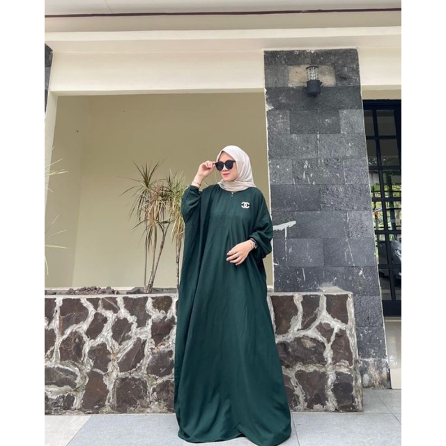 Dubai Kaftan Polos Wanita Jumbo Rayon Premium Gamis Kaftan Tebal Modern Kekininan Bigsize LD 160 cm