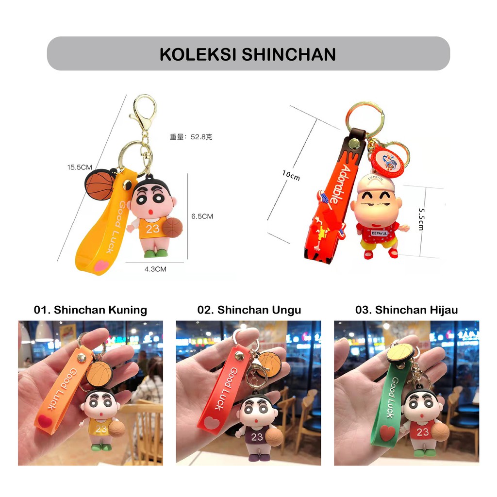 Souvenir Gantungan Kunci Shinchan Koleksi Shinchan Sport Bola Gantungan Kunci Karakter Lucu Kado Hadiah Ganci Shinchan Kostum Lucu