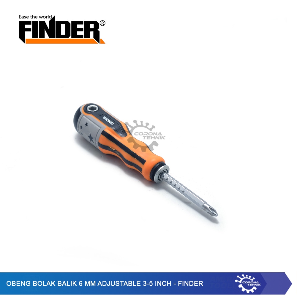 Finder - Obeng Bolak Balik 6 mm Adjustable 3-5 Inch