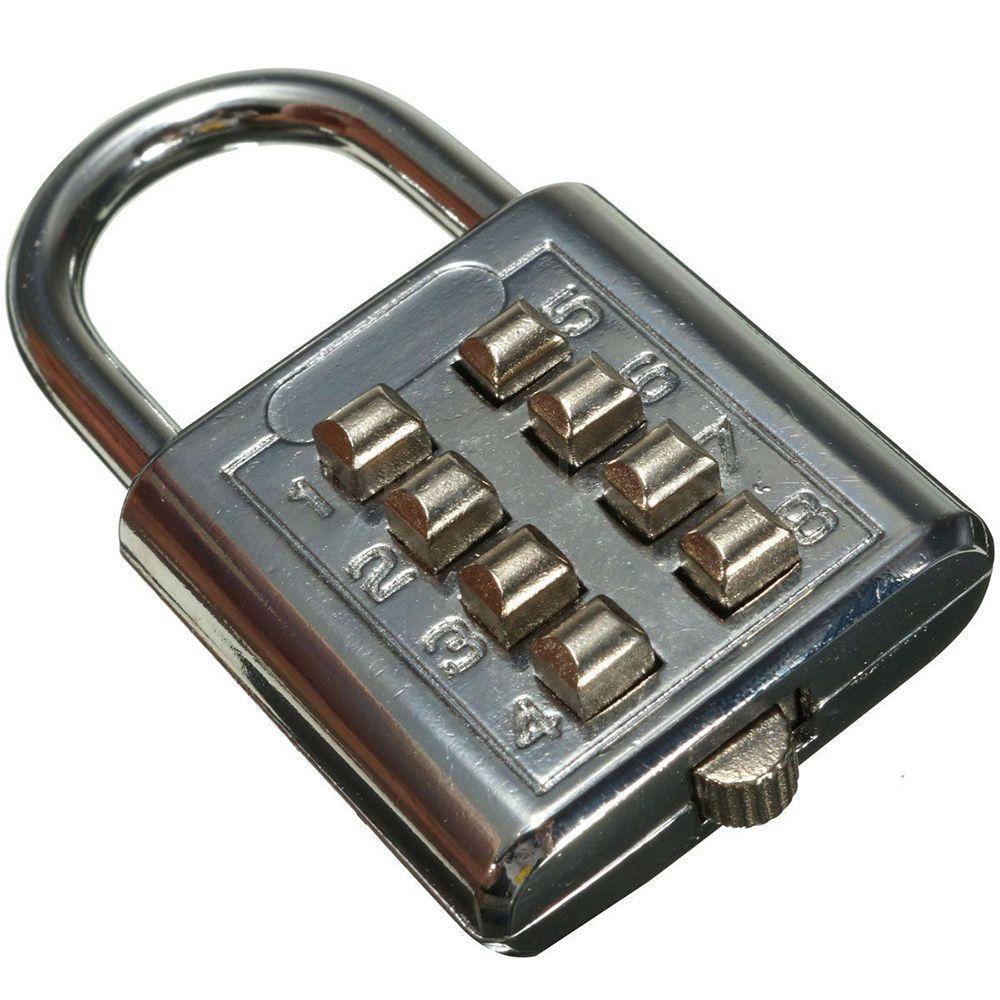 [Elegan] Digit Lock Silver Metal Padlock Combination Code Security Kunci Koper Rumah