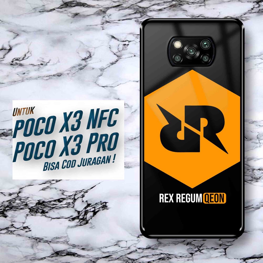 CA Case Hardcase Xiaomi POCO X3 X3 PRO X3 NFC Glossy Motif RRQ Esport Gaming Unik 2D Case Kilau Soft