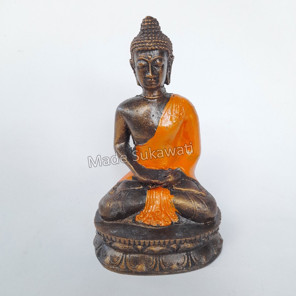 Patung Budha mini bahan resin keramik