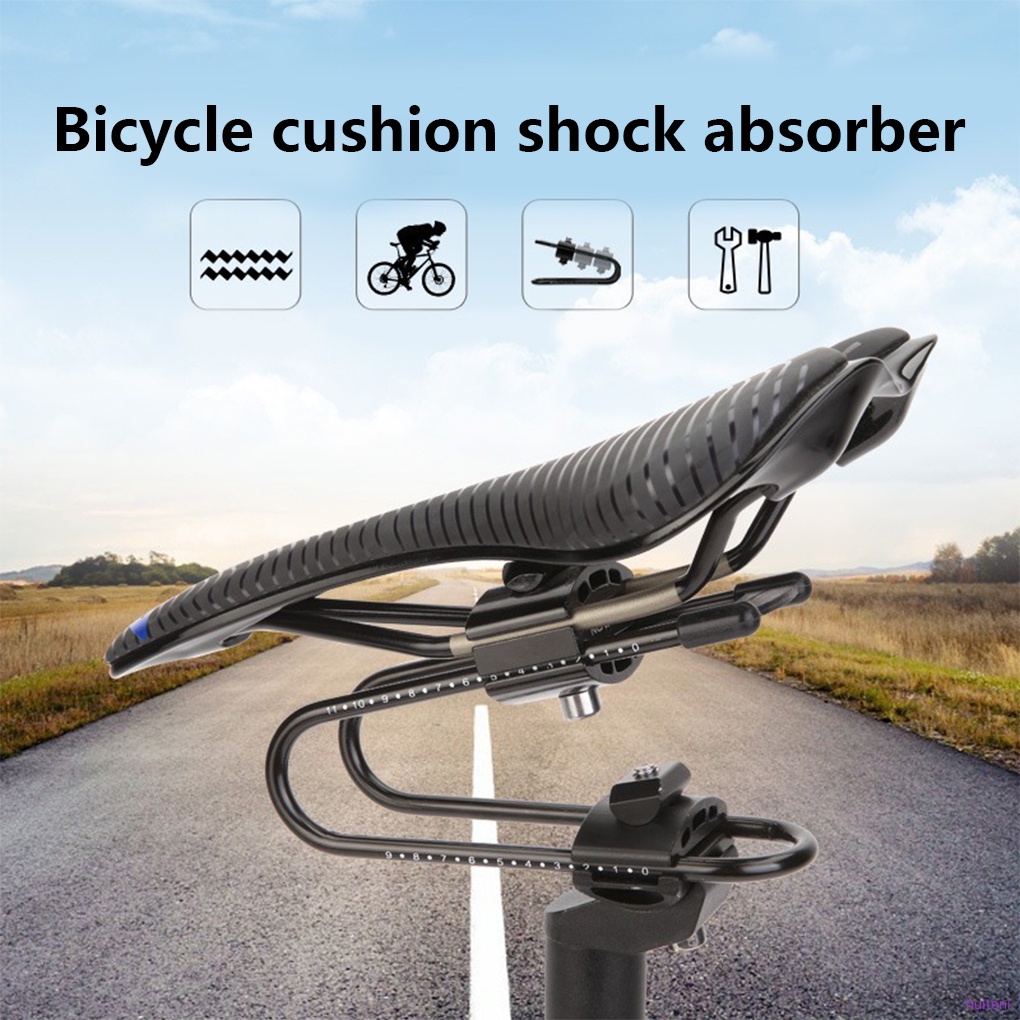 Bike Seat Shock Absorber Spring Steel Bicycle Saddle Suspension Device with Scale for Mountain Road Bicycle huiteni