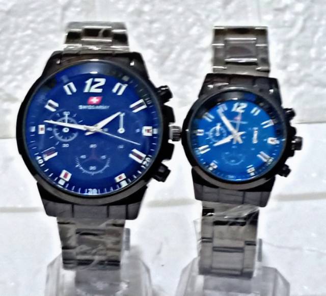 Jam Tangan Couple Casual Crono Hiasan SA-18 Stainliss Steell