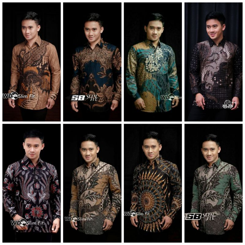 (COD) PROMO BATIK PRIA SIZE M L XL XXL BSWART BATIK HRBO26 Hem panjang padi