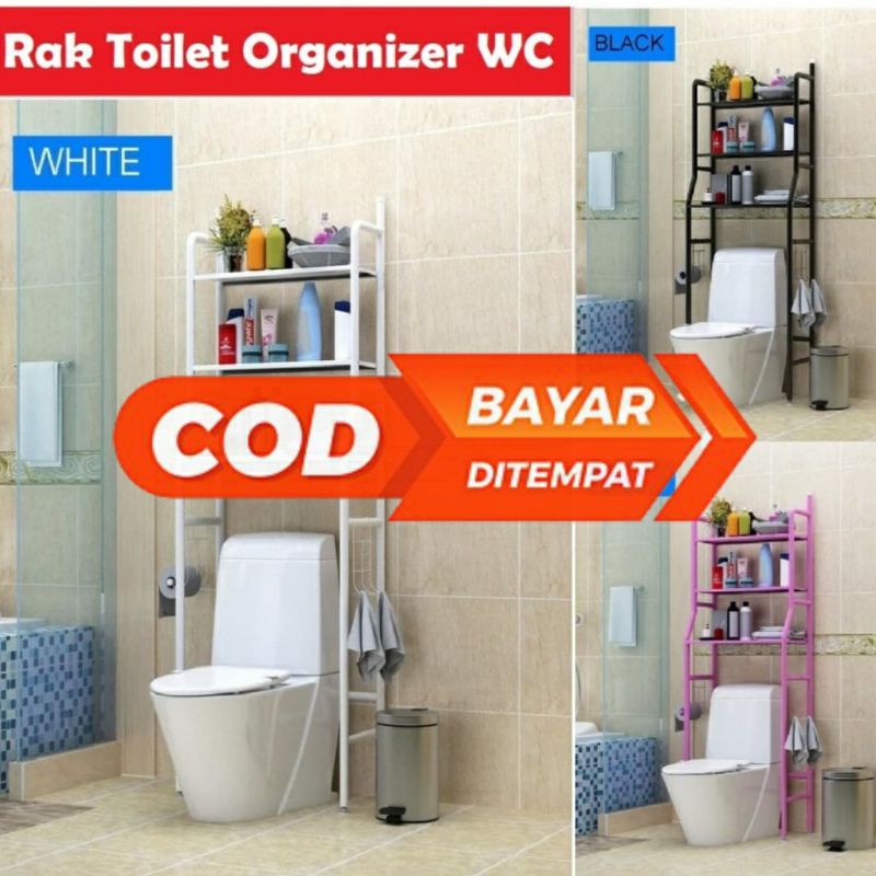 Rak Toilet Organizer WC Tissue Sabun Kloset Kamar Mandi