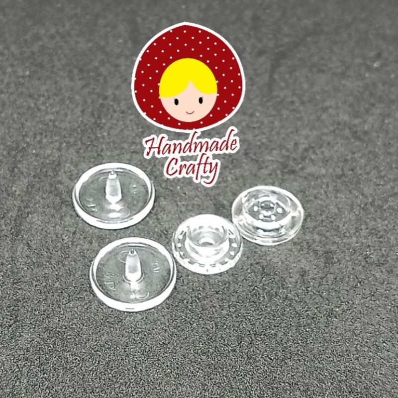 Plastik snap button/kancing jepret plastik  KAM bening T5 (12,5 mm)