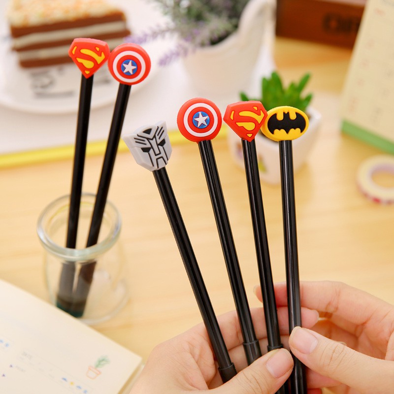 MoonLand 166 COD Pulpen Karakter Lucu Motif Logo Super Hero Transformer Captain Batman