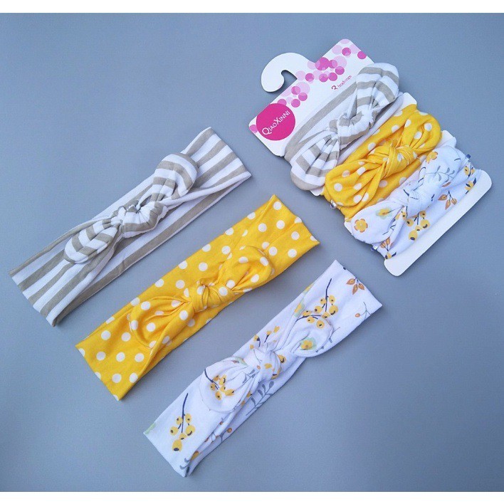 Bandana Bayi 3in1 Motif Lucu - Headband Bando Anak Import