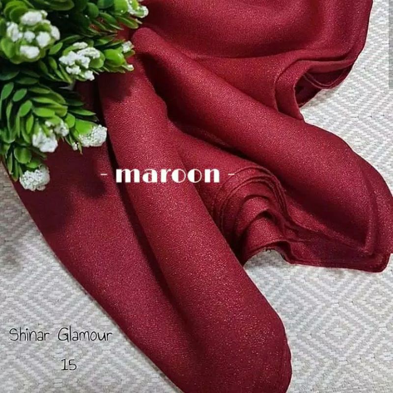 Shinar Glamour Ansania Square  - Jilbab Segiempat Sinar-MAROON