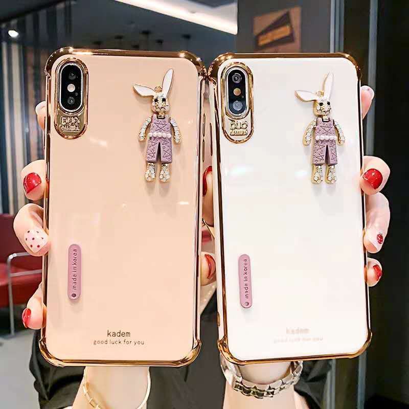 Rabbit Shape Silicone Phone Case For IPhone 12 12pro 12 Pro Max 7plus 6splus 8plus SE 7 8 Plus 11 Xs 11 Promax Rabbit All-in-One Drop Protection Package