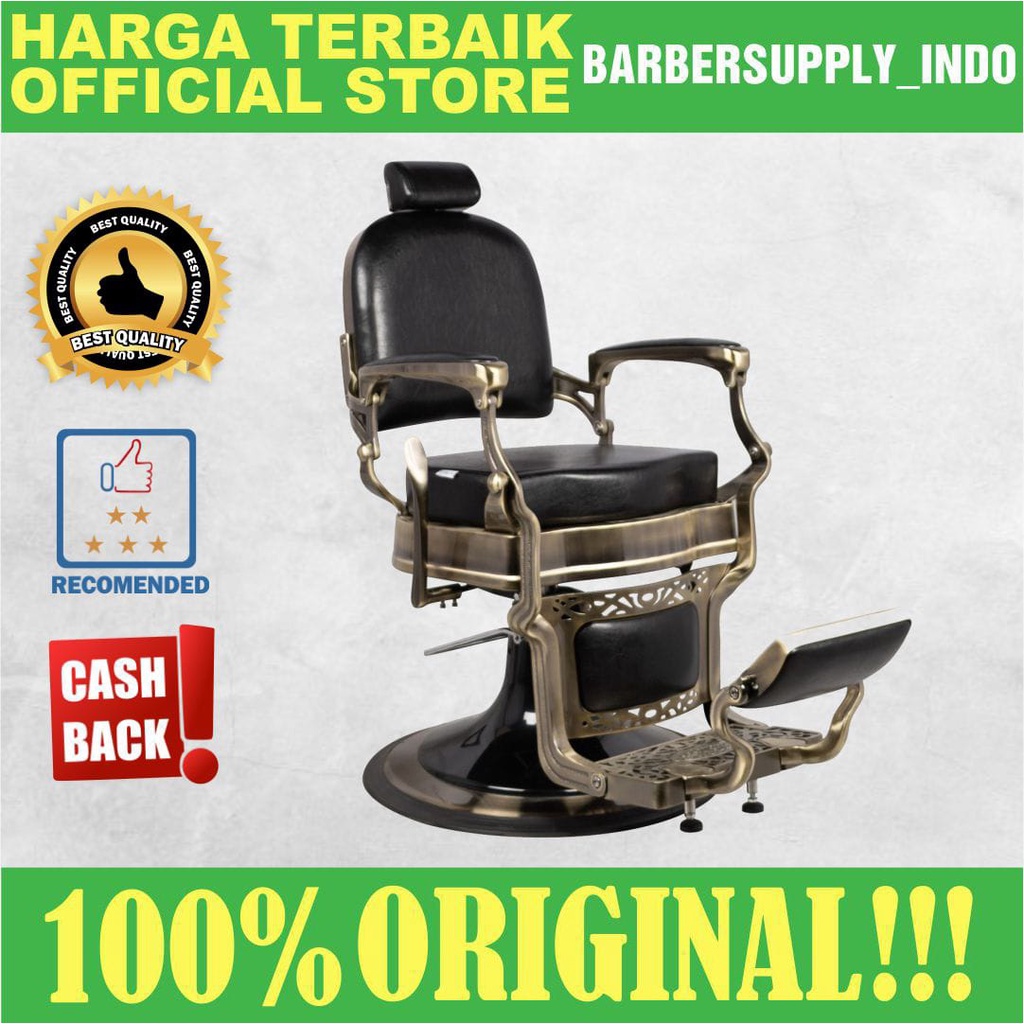 KURSI BARBER SHOP HIDROLIK BARBERSHOP TAKARA MOTIF MI 8035 BRONZE