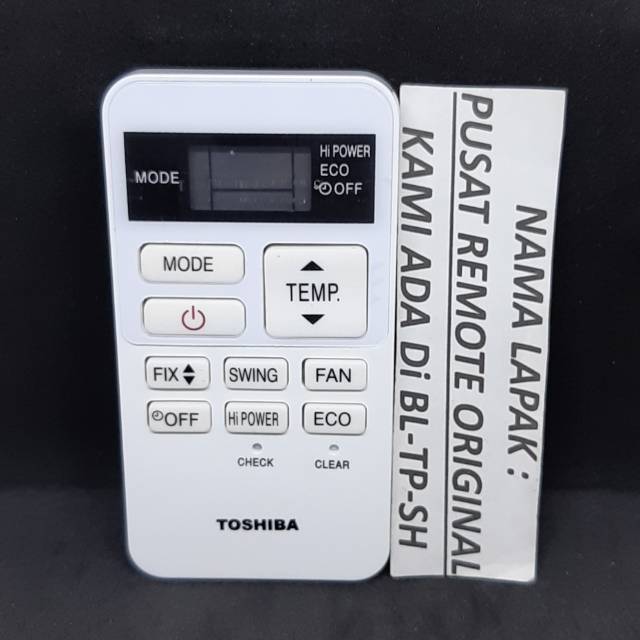 REMOTE REMOT AC TOSHIBA WC-UA02NE SEPERTI ORIGINAL