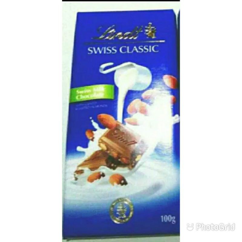 

Lindt Swiss Cladic Whole Almond Milk Chocolate