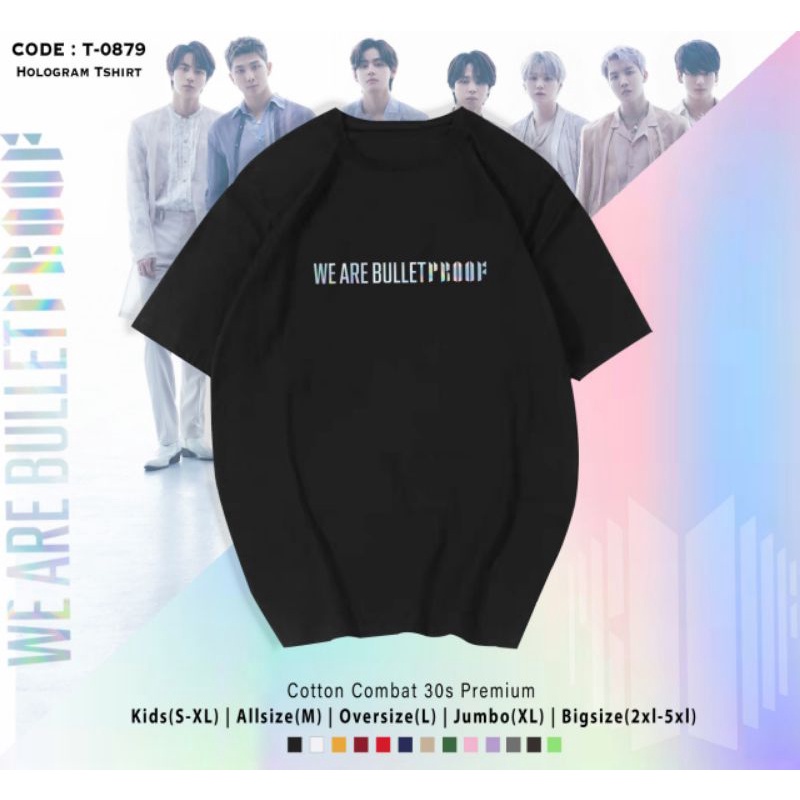 KAOS WE ARE BULLET PROOF BTS HOLOGRAM RAINBOW