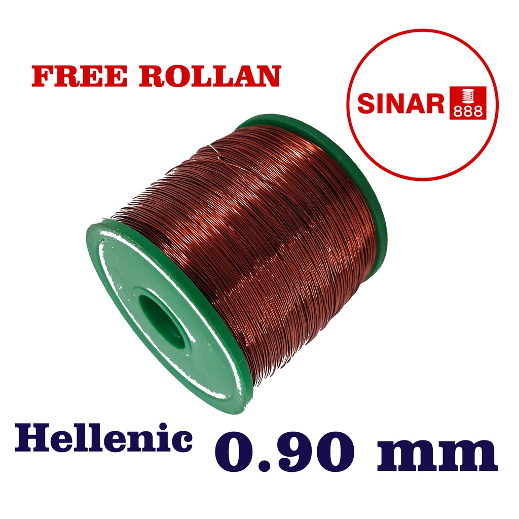 Kawat Tembaga Email Hellenic Helenic 0.90 mm Enamel Wire Cooper Gulung Dinamo