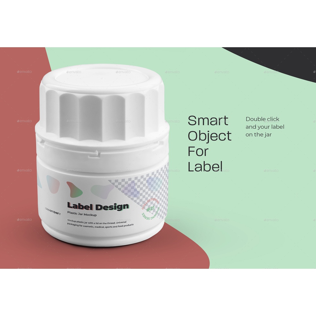 6 Mockups Plastic Small Jar