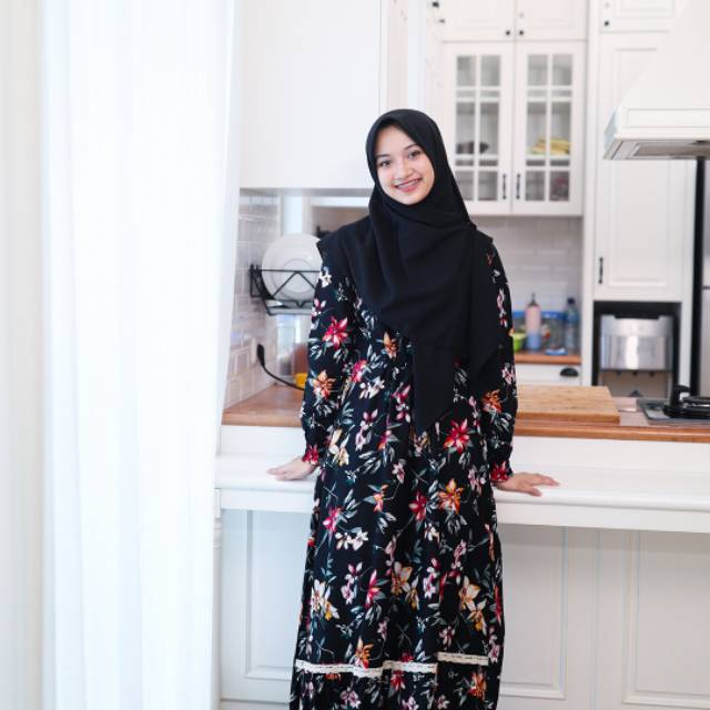 Adzkia DAILY DRESS Seri 15 Hitam by Adzkia