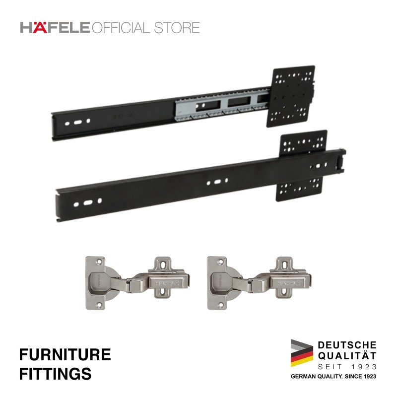 Jual Hafele Pocket Door Rel Lemari Pocket 450 mm Gratis Engsel