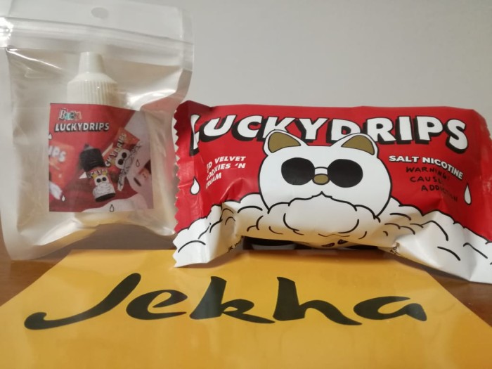 ketengan ecer eceran jrx x luckycat baby lucky drips salt liquid vape