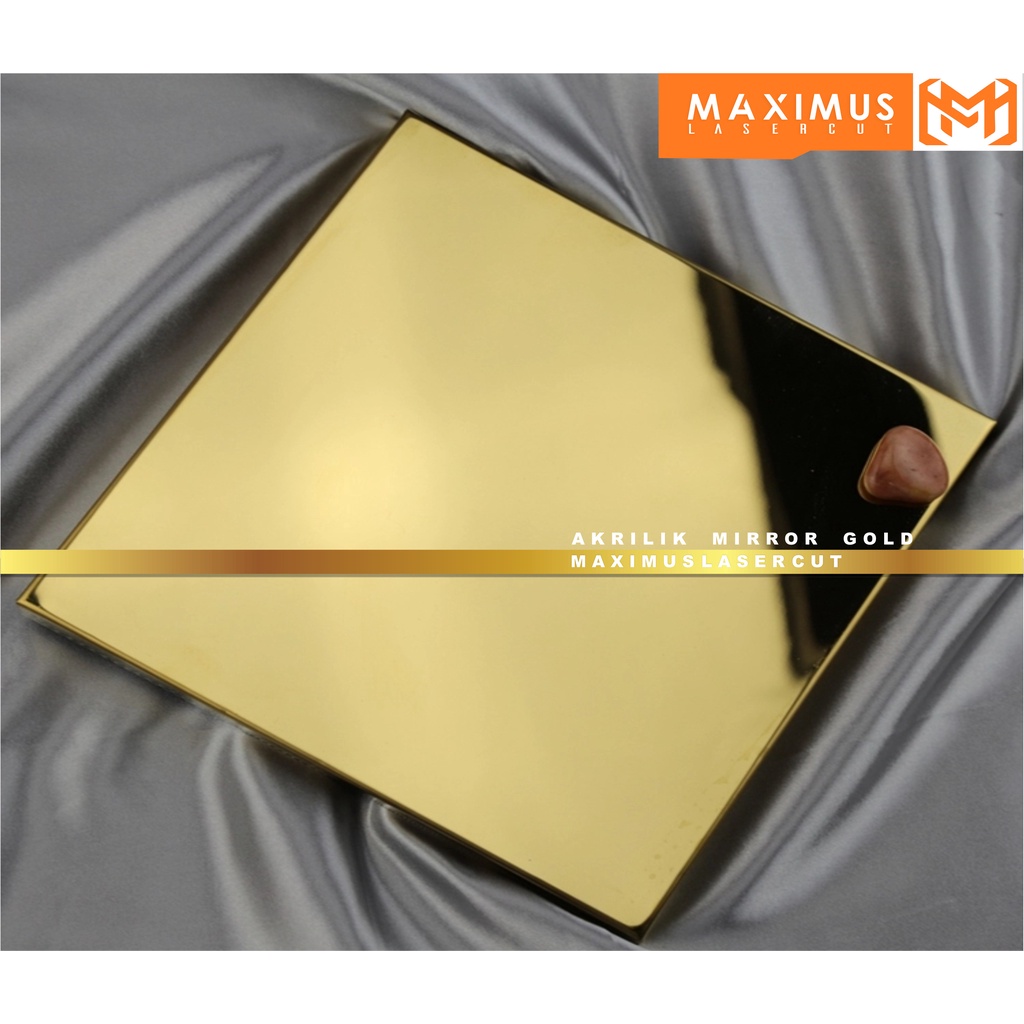 READY!!! A3 | Akrilik MIRROR GOLD 2mm Lembaran Custom / Potongan  ( Acrylic Sheet)