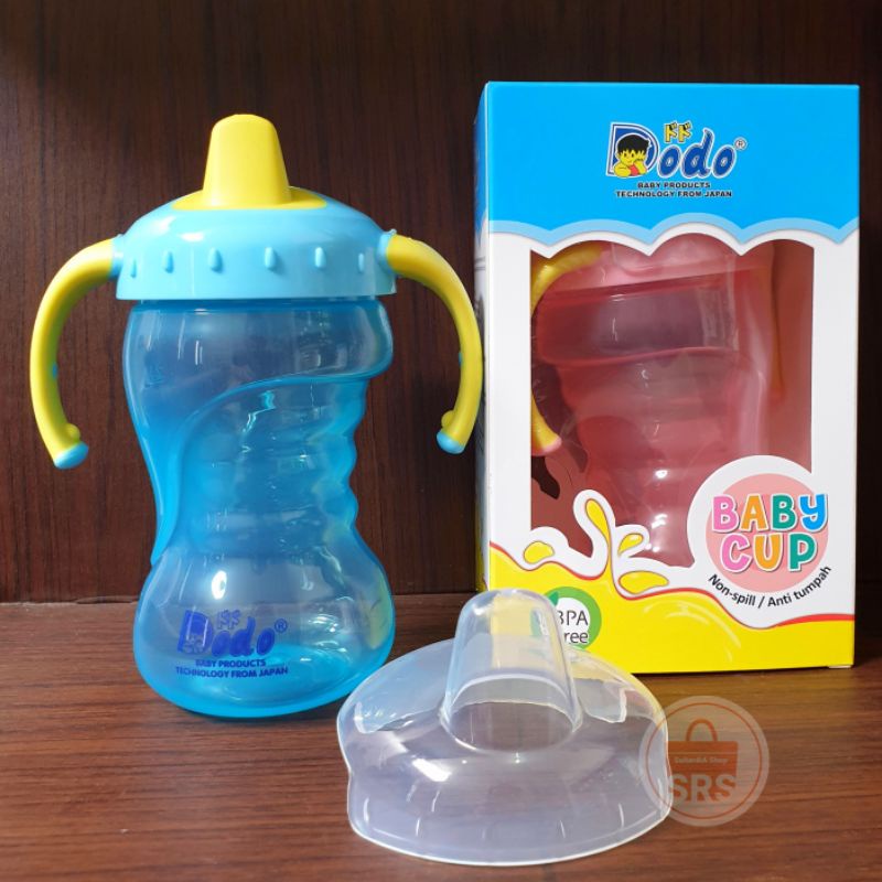 Cangkir Bayi Dodo Baby Cup 300ml Non Spil Anti Tumpah Baby Cup Besar BPA Free