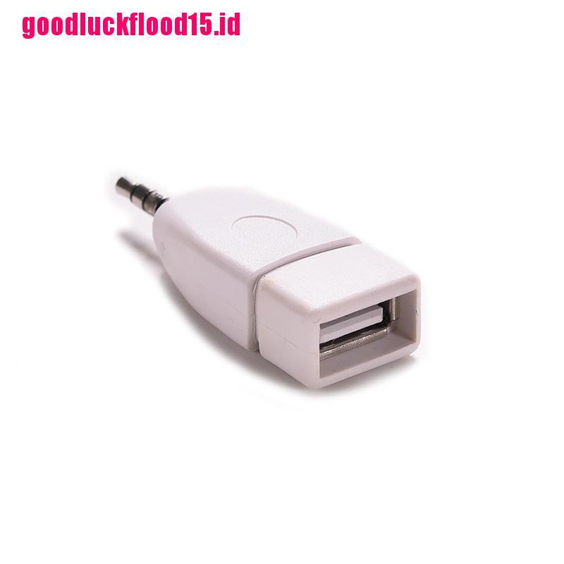 {LUCKID}New 3.5mm Male AUX Audio Plug Jack to USB 2.0 Female Converter Adapter Plug