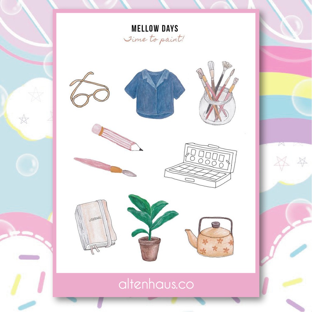 

STICKER SET Time to Paint Edition FREE CUTTING MESIN