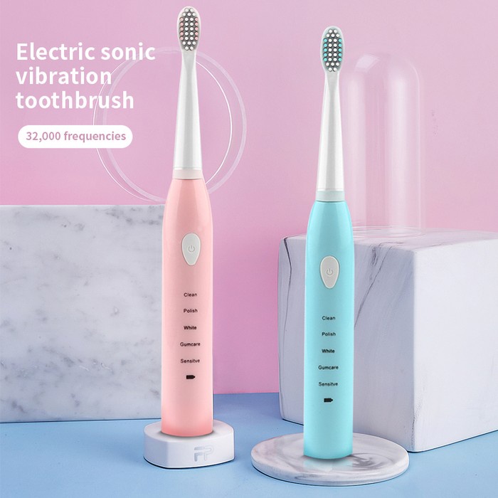 Termurah Sikat Gigi Elektrik USB Charger Sonic Vibration Electric Toothbrush