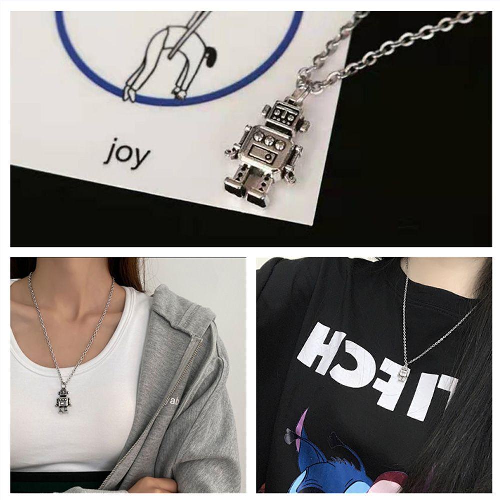 R-bunga Mini Robot Kalung Fashion Pria Liontin Perhiasan Menarik Hadiah Hari Valentine Hip Hop Choker