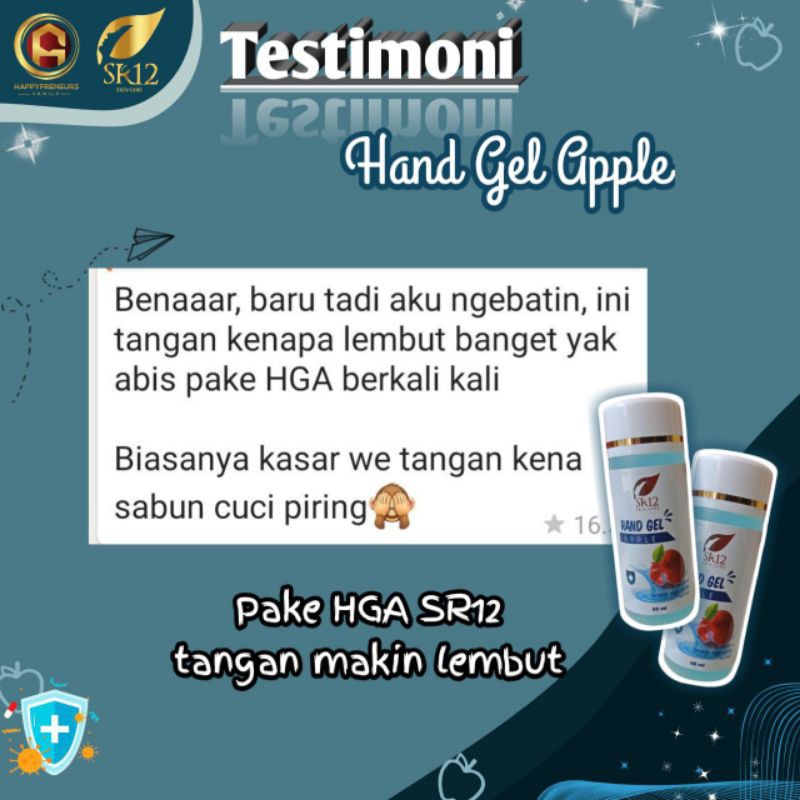 SUPER HEMAT!!! HAND GEL APEL SR12id/ HAND SANITIZER/ ANTISEPTIK BPOM / saudagarsr12